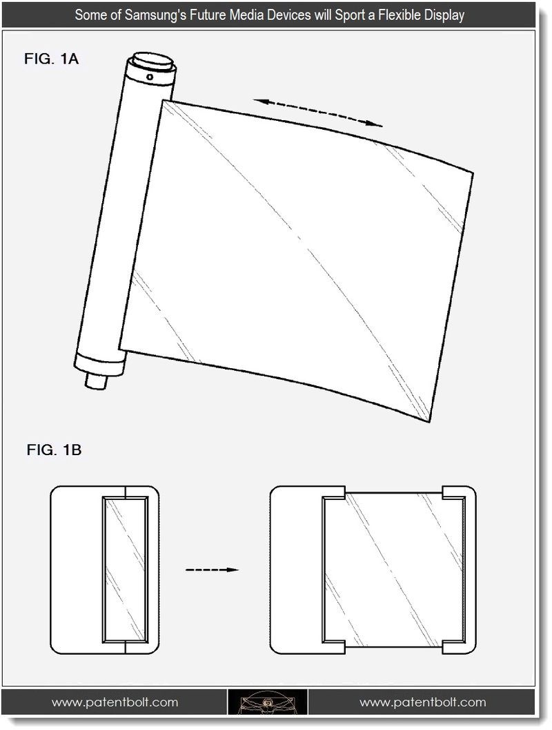 Samsung flexible display patents include pull-out and rollable concept units