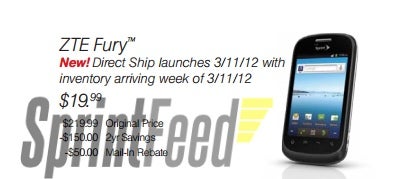 The ZTE Fury for Sprint - ZTE Fury coming to Sprint on March 11