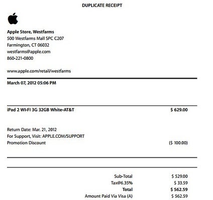 iPad 2 mistakenly discounted by $100 extra at Apple store