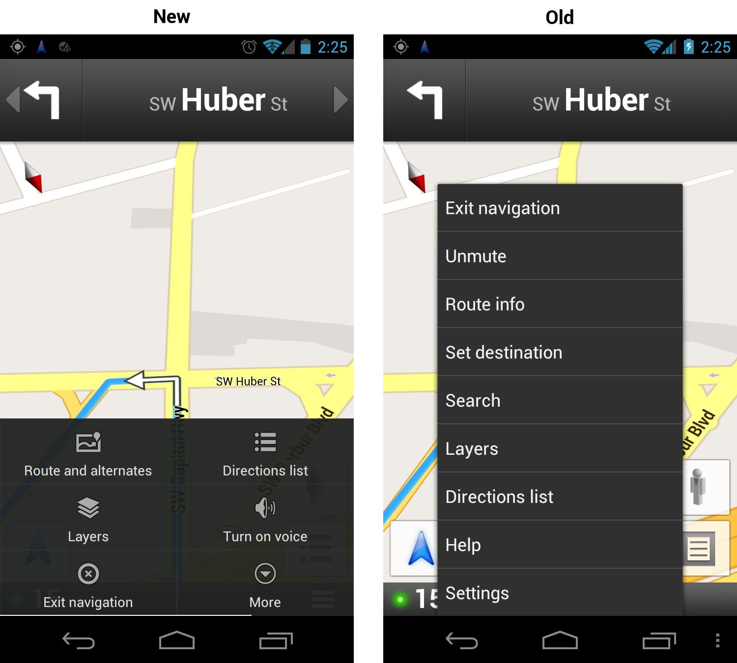 Google Maps for Android updated to make menus friendlier