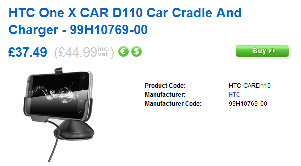 Car Dock for the HTC One X - HTC One accessories available for pre-order in the U.K.
