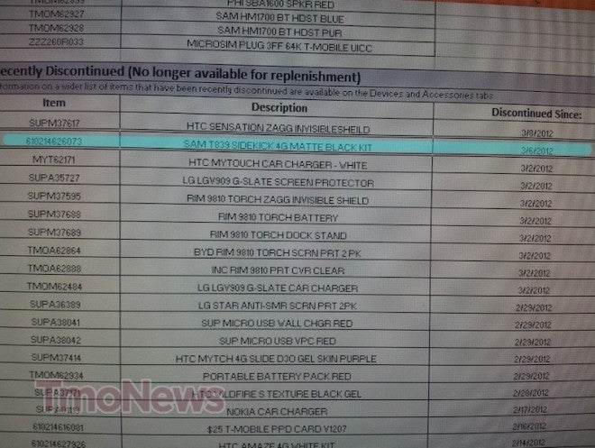 Carrier&#039;s leaked screenshot says T-Mobile Sidekick 4G is EOL - Carrier 86&#039;s the Android flavored T-Mobile Sidekick 4G