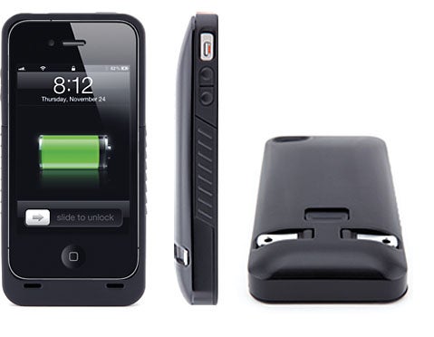 JuiceTank for the iPhone combines a protective case and wall charger into one