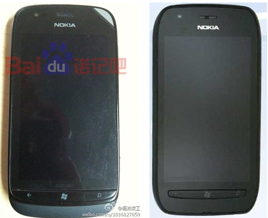 The Nokia Lumia 719c (L) compared to the Nokia Lumia 710 - Pictured: Nokia Lumia 719c and Nokia Lumia 710 for Chinese consumption