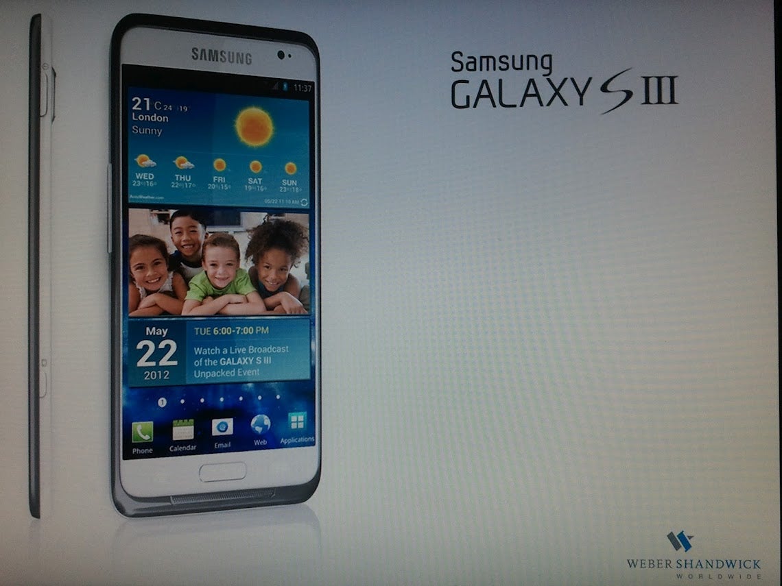 Is this the real Samsung Galaxy S III? - Leaked press image hints Samsung Galaxy S III announcement May 22