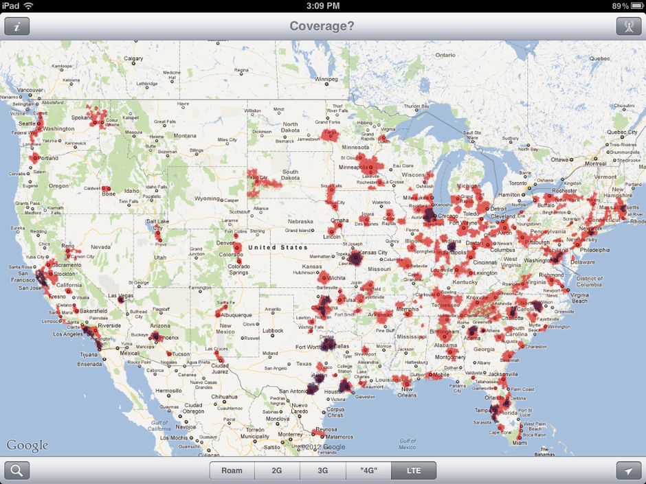 Verizon Atandt 4g Lte Coverage Maps Truth Comes In Comparison Phonearena