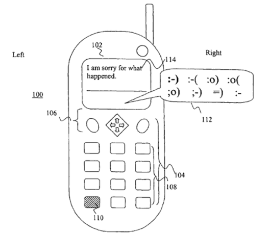 An illustration from the patent - Samsung, RIM both sued for violating patent on emoticons