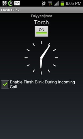 Flash Blink - Homebrew Android app Flash Blink turns your LED flash into a notification light