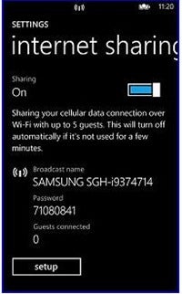 The Samsung Focus S already offers a mobile Wi-Fi hotspot - Nokia Lumia 800 to get update for mobile Wi-Fi hotspot next week?