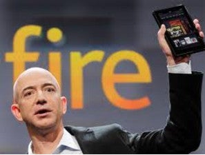 Amazon&#039;s Jeff Bezos and the Amazon Kindle Fire - Non-Google Experience Android smartphone appears likely to hit market this year