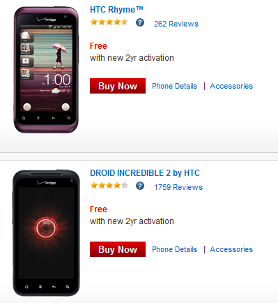Get one of these two HTC models for free on contract from Verizon - Verizon offering a pair of free HTC smartphones with new contract, online only