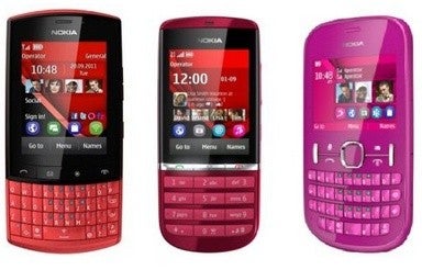 Some of the Nokia Asha line - Touchscreen Nokia 306 appears from manual; OS is unknown