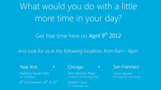Microsoft operating its Free-Time Machine in 3 cities today