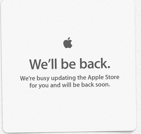 The Apple Store is closed for now - Apple Store down for updating