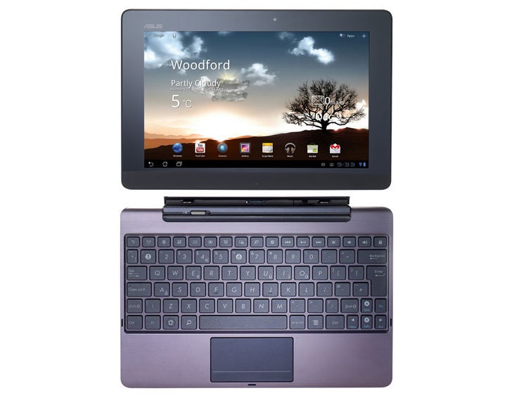 Asus Transformer Prime with optional QWERTY keyboard - GPS add-on solution for Asus Transformer Prime pictured