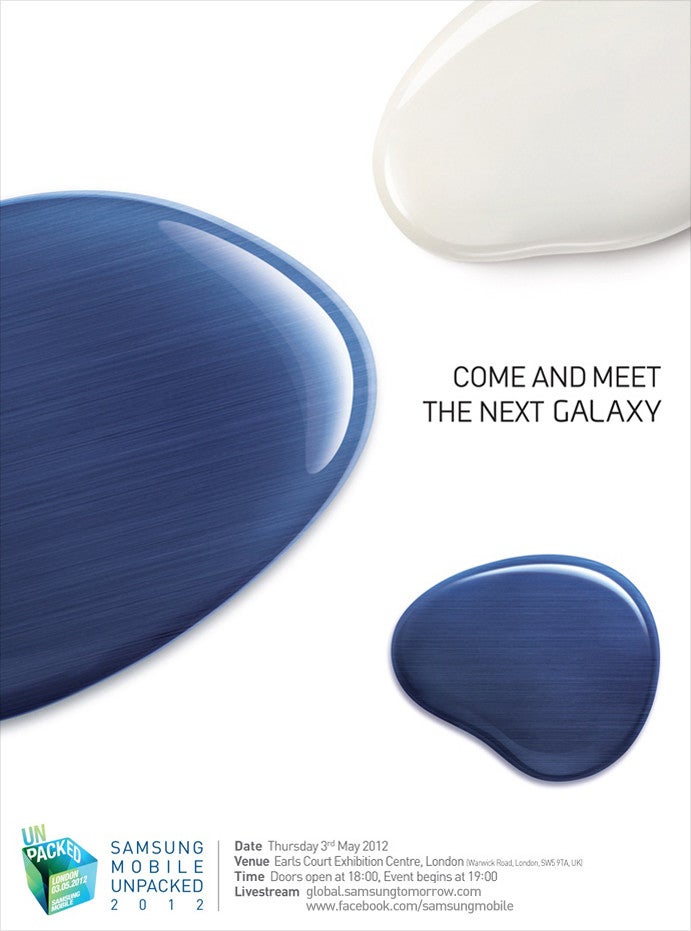 Samsung to reveal &quot;the next galaxy&quot; May 3 in London, Galaxy S III launch?