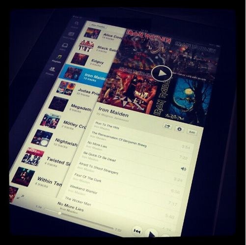 Spotify for iPad pictured, announcement could come on Wednesday