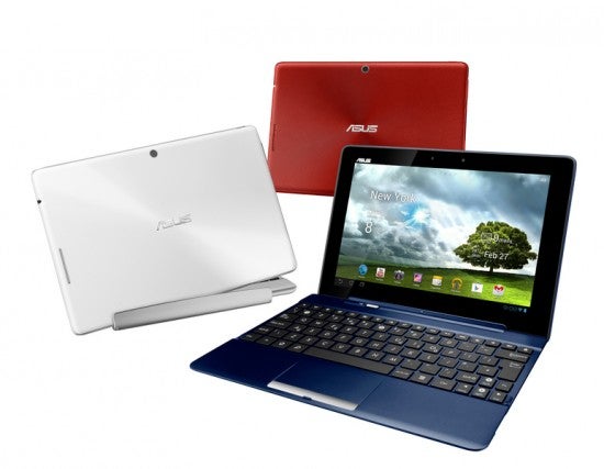 The red, white and blue color options for the Asus Transformer Pad TF300 - Asus announces pricing and launch date for quad-core Asus Transformer Pad TF300