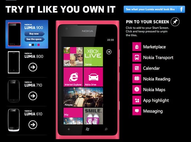 Nokia&#039;s Facebook page briefly showed off the magenta Lumia 900