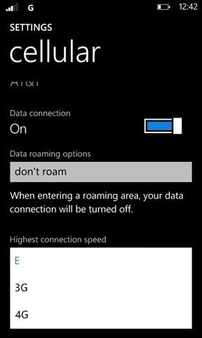 Simple tweak adds an EDGE/3G/4G toggle to the Lumia 900