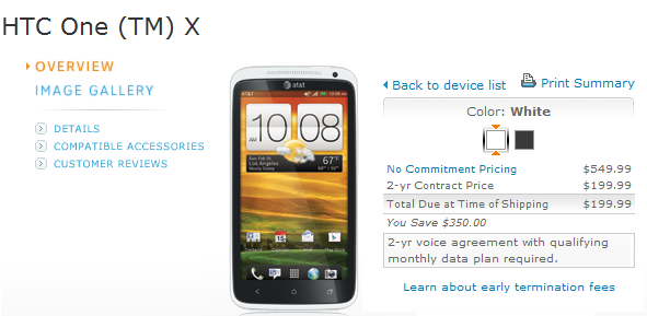 AT&amp;amp;T has launched the HTC One X - AT&amp;T now offering the HTC One X