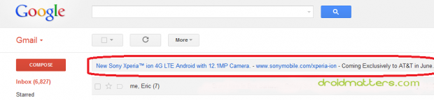 AT&T getting the Sony Xperia ion in June?