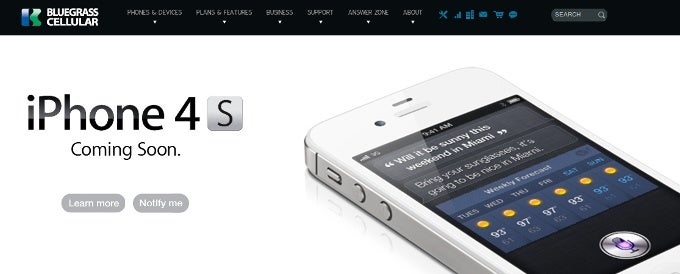 iPhone 4S landing on three regional carriers May 18th: Bluegrass, Golden State Cellular, Nex-Tech Wireless