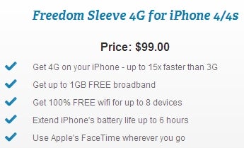 iPhone case provides free WiMAX 4G, priced at $99