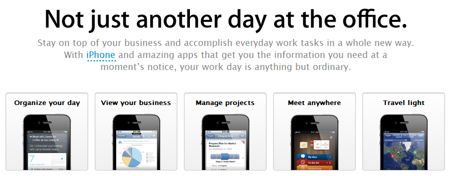 Apple says that the iPhone 4s means business - Apple says that the iPhone 4S means business