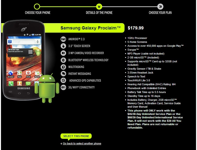 Samsung Galaxy Proclaim comes to Straight Talk, priced at $180
