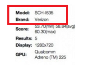 The SCH-I535 is a Verizon model according to the Nenamark Benchmark site - Verizon&#039;s Samsung Galaxy S III gets green light from Bluetooth SIG