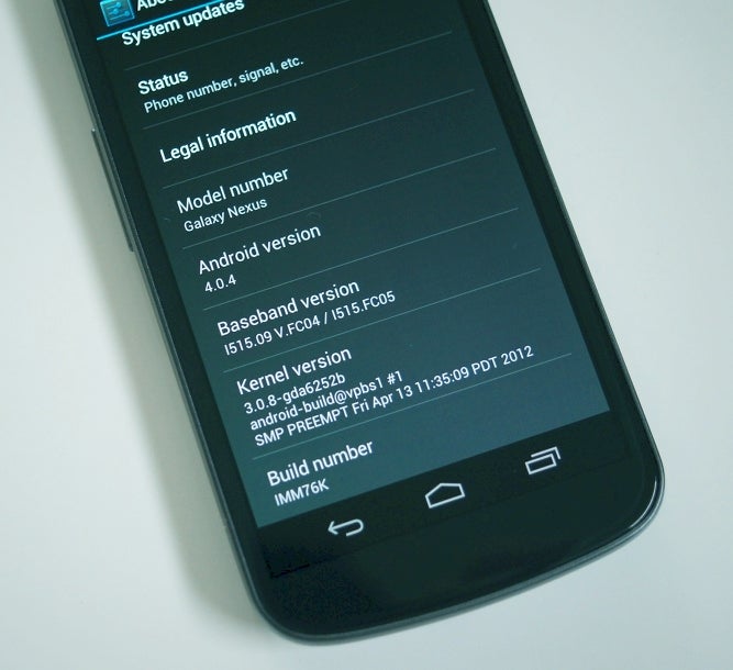 Android 4.0.4 update hits Verizon owners of the Samsung Galaxy Nexus