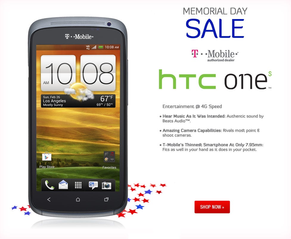 WireFly&#039;s Memorial Day promotion brings the price of T-Mobile&#039;s HTC One S to $125 on-contract