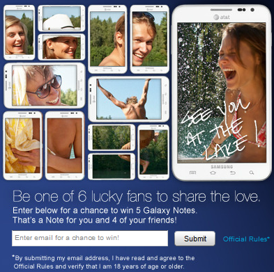 Win a Samsung GALAXY Note for you and your friends - Samsung contest offers 6 winners a Samsung Galaxy Note for them and four friends