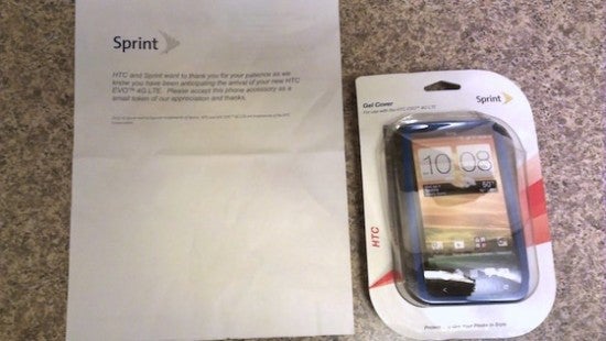 The apology letter and the free case offered to those who pre-ordered the HTC EVO 4G LTE  - Free case for HTC EVO 4G LTE buyers who put up with the delay from Customs