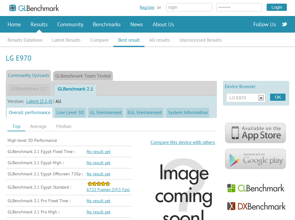 LG E970 for AT&amp;T with Adreno 320 GPU comes out on top of graphics benchmarks