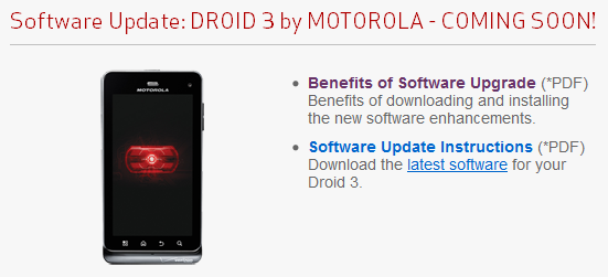 The latest Motorola DROID 3 update repairs a bug that blocked the sending or receiving of MMS messages on some units - Motorola DROID 3 gets update that fixes MMS bug, improves 3G connectivity and more