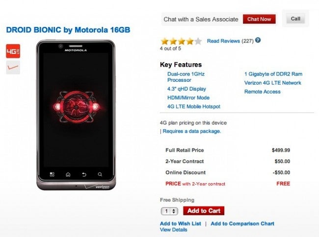Now free on contract, the Motorola DROID BIONIC - Motorola DROID BIONIC now free on contract