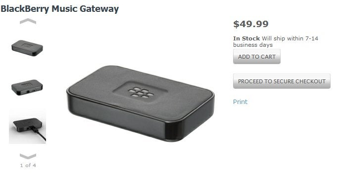 BlackBerry Music Gateway goes on sale today for $49.99 online