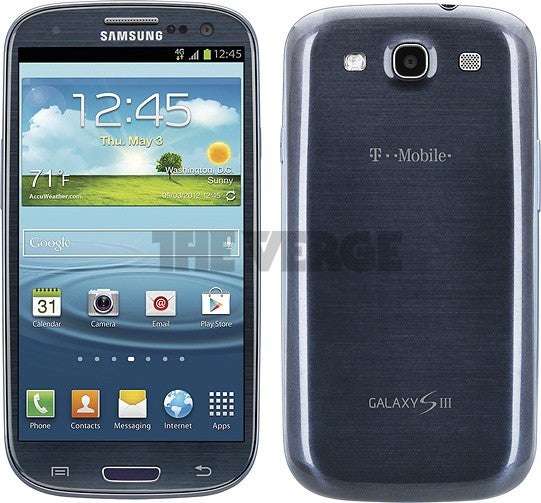 T-Mobile&#039;s model in blue - Alleged photos of T-Mobile&#039;s Samsung Galaxy S III look just like international model