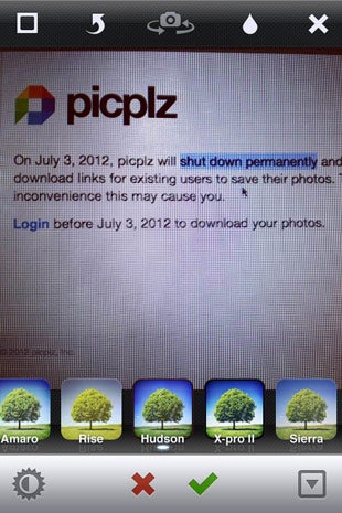 On July 3rd, picplz will be no more - Photo sharing app picplz goes dark July 3rd; all pictures will be deleted