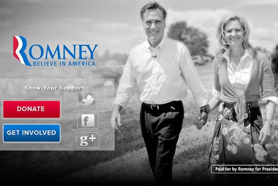 Republican Presidential candidate Mitt Romney is the first politician to use iAd - Mitt Romney to campaign to iOS users by being first politician to use iAd