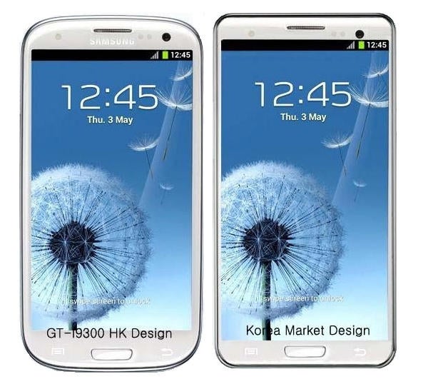 The version of the Samsung Galaxy S III headed to Korea allegedly will have square corners - Korean version of Samsung Galaxy S III to have different design?