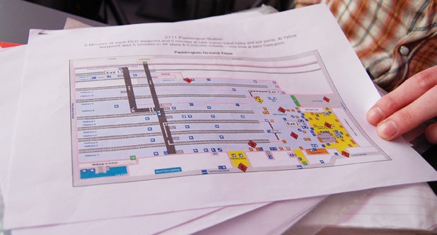 A map of places where a pedestrian tester has to test network coverage. - Here’s how carriers test their coverage in places where no vehicles can go