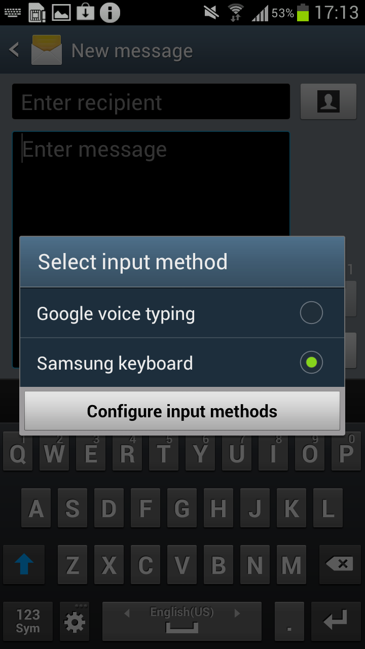 samsung keyboard predictive text greyed out