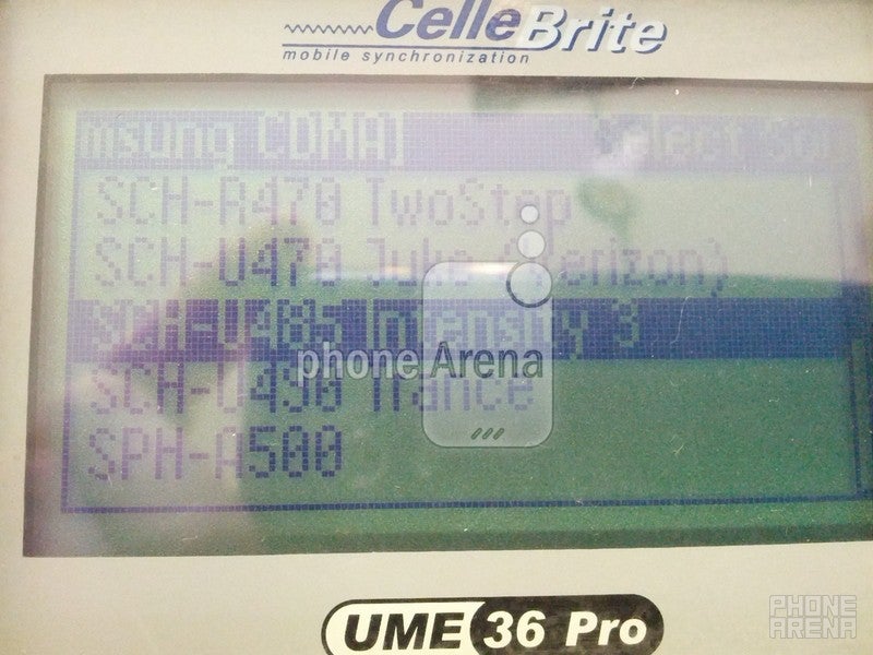 Samsung Intensity III for Verizon listed on CelleBrite