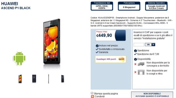 Huawei Ascend P1 is attached with a $565 price point for its European release