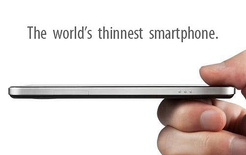 Side View of the Oppo Finder - World's thinnest smartphone, the Oppo Finder, can now be pre-ordered