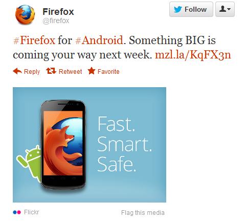 This tweet from Firefox says something BIG is coming to Firefox for Android - Tweet hints that something BIG is happening with Firefox for Android next week