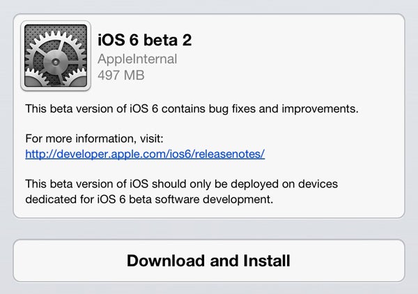 iOS 6 Beta 2 now up for grabs for developers